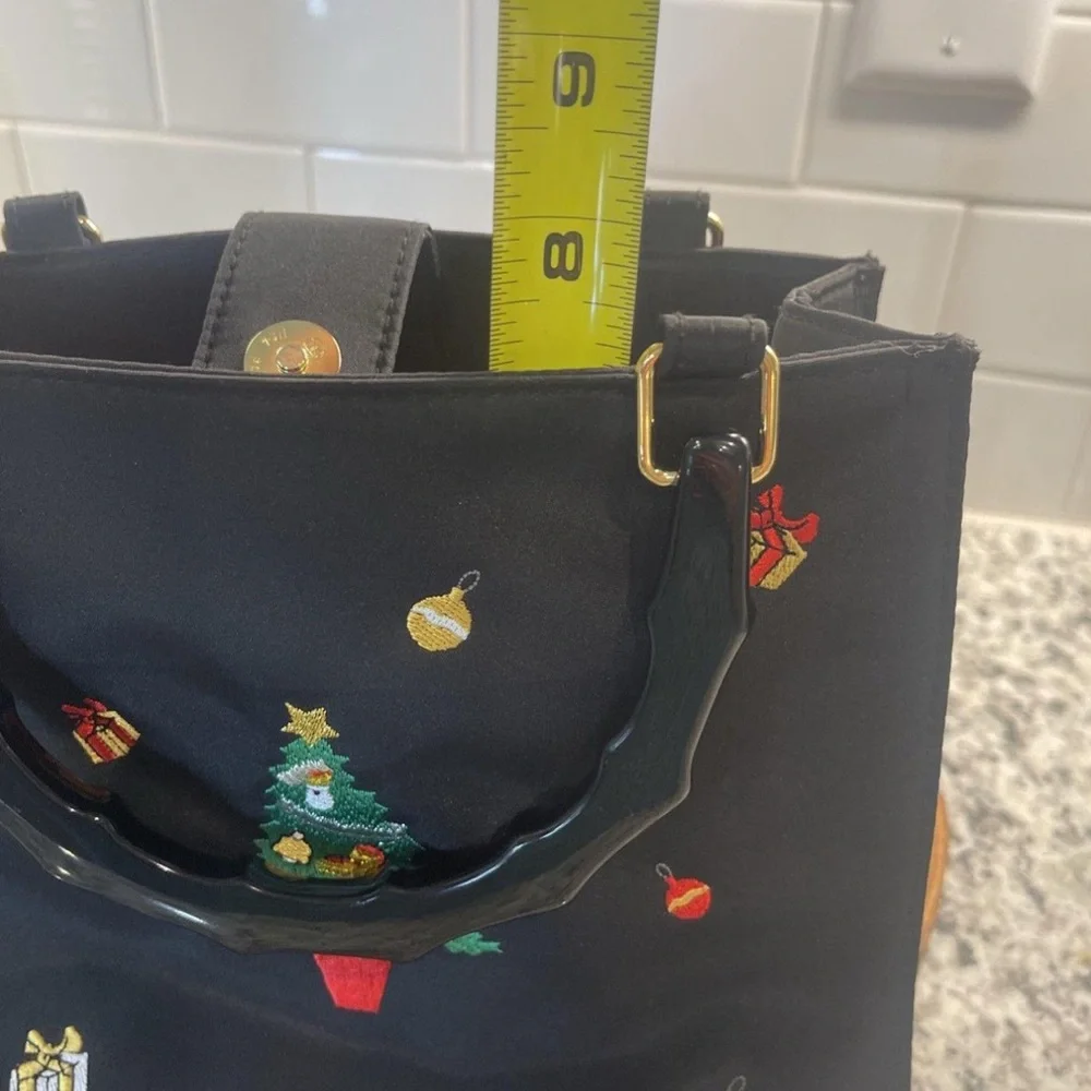 Tiannl Black Festive Embroidered Tote - Picture 7 of 8
